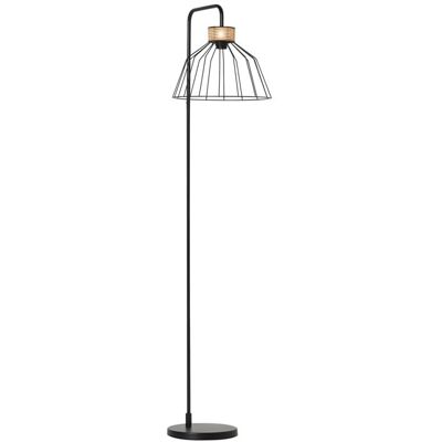 Lampadaire lampe à pied - HOMCOM - design élégant en métal avec décoration en rotin pour maison bureau café - 44 x 34 x 154 cm noir Noir - Publicité Lampadaire lampe à pied - HOMCOM - design élégant en métal avec décoration en rotin pour maison bureau café - 44 x 34 x 154 cm noir Noir - Publicité