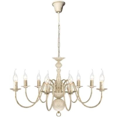 Lustre en métal blanc antique vidaXL - Éclairage de plafond - Publicité Lustre en métal blanc antique vidaXL - Éclairage de plafond - Publicité