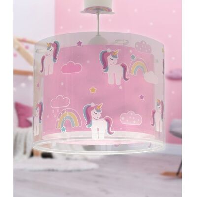 Dalber Lustre et lampe suspension enfant Unicorns Licornes enfants Rose - Publicité Dalber Lustre et lampe suspension enfant Unicorns Licornes enfants Rose - Publicité