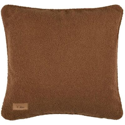 LOVELY CASA Coussin carré - Effet bouclette Marron Brun 50x50 cm Marron - Publicité LOVELY CASA Coussin carré - Effet bouclette Marron Brun 50x50 cm Marron - Publicité