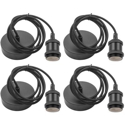 SANS MARQUE E27 Cable Suspension Luminaire Support De Lampe E27 Avec Câble Réglable De 150 Cm Pour éclairage Au Plafond Salon Chambre (Noir) Noir - Publicité SANS MARQUE E27 Cable Suspension Luminaire Support De Lampe E27 Avec Câble Réglable De 150 Cm Pour éclairage Au Plafond Salon Chambre (Noir) Noir - Publicité