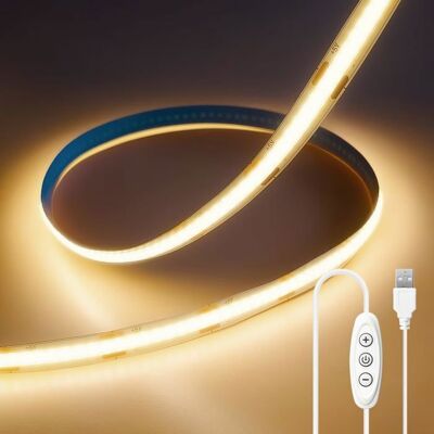 SANS MARQUE Ruban LED 5V 2m USB blanc chaud - gradateur tactile flexible chambre - Publicité SANS MARQUE Ruban LED 5V 2m USB blanc chaud - gradateur tactile flexible chambre - Publicité