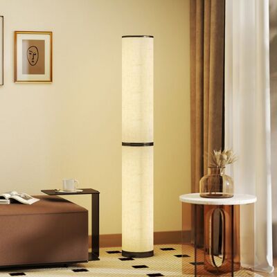 Lampadaire sur pied salon - HOMCOM - intensité variable télécommande magnétique - acier et lin - Ø 20 x 135 cm - beige Beige - Publicité Lampadaire sur pied salon - HOMCOM - intensité variable télécommande magnétique - acier et lin - Ø 20 x 135 cm - beige Beige - Publicité