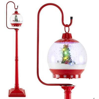 COSTWAY Lampadaire Musical de Noël de 173 cm -Lanterne à Boule de Neige Activée par le Son - Père Noël Cerf Bonhomme de Neige Rouge - Publicité COSTWAY Lampadaire Musical de Noël de 173 cm -Lanterne à Boule de Neige Activée par le Son - Père Noël Cerf Bonhomme de Neige Rouge - Publicité