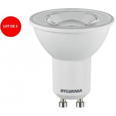 Sylvania Lot de 5 ampoules LED GU10 3000K 345lm - Publicité Sylvania Lot de 5 ampoules LED GU10 3000K 345lm - Publicité