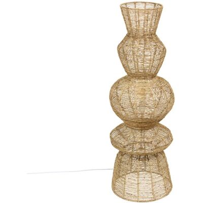 ATMOSPHERA Lampadaire en jute et acier design Naturel 37x37x109 cm Beige - Publicité ATMOSPHERA Lampadaire en jute et acier design Naturel 37x37x109 cm Beige - Publicité