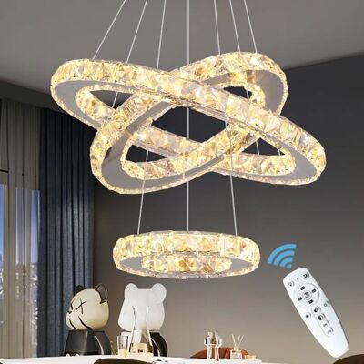 Lampe pendante moderne Luxury Big Crystal LED Chandelier Home Appliance Decorate Lustre Hanging Fixture Ceiling Lamp Living Room Blanc - Publicité Lampe pendante moderne Luxury Big Crystal LED Chandelier Home Appliance Decorate Lustre Hanging Fixture Ceiling Lamp Living Room Blanc - Publicité