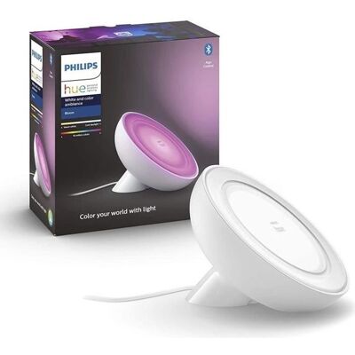Philips Hue White & Color Ambiance lampe Bloom 4ème génération - Blanc Bluetooth fonctionne avec Alexa Google Homekit Blanc - Publicité Philips Hue White & Color Ambiance lampe Bloom 4ème génération - Blanc Bluetooth fonctionne avec Alexa Google Homekit Blanc - Publicité