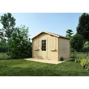 ALTANKA DOM137 Abri de jardin 12m2 - 4x3m - 28mm - Naturel - Publicité ALTANKA DOM137 Abri de jardin 12m2 - 4x3m - 28mm - Naturel - Publicité