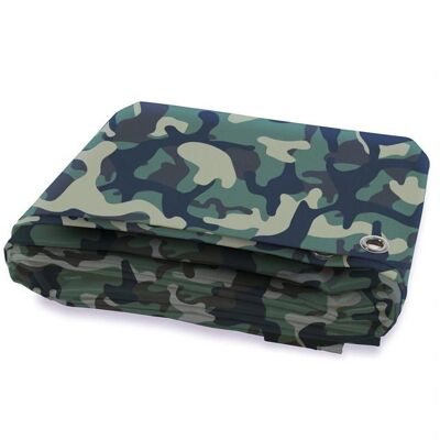 KARAT Toile multiusage avec Oeillets imperméable 100 g/m² Camouflage 15 x 6 m Vert - Publicité KARAT Toile multiusage avec Oeillets imperméable 100 g/m² Camouflage 15 x 6 m Vert - Publicité