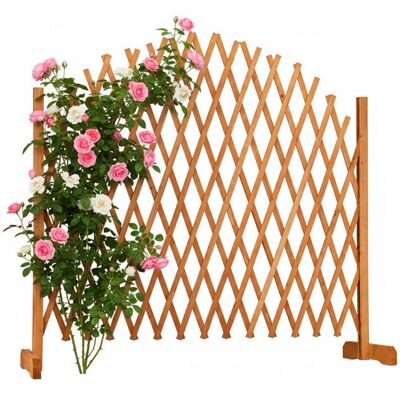 Relaxdays Treillis de jardin en bois extensible 98 x 200 cm pliable pour plantes grimpantes jardin et balcon Orange - Publicité Relaxdays Treillis de jardin en bois extensible 98 x 200 cm pliable pour plantes grimpantes jardin et balcon Orange - Publicité
