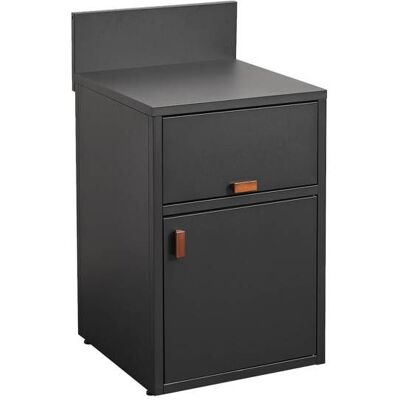 SWEEEK Module de cuisine extérieure acier 2 portes L60cm THIRA Noir - Publicité SWEEEK Module de cuisine extérieure acier 2 portes L60cm THIRA Noir - Publicité