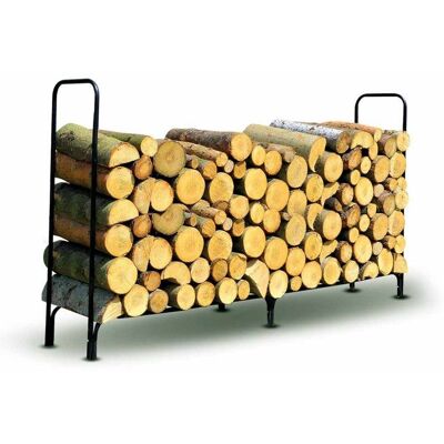 TERRE JARDIN Serre bûches acier 200 x 115 cm Noir - Publicité TERRE JARDIN Serre bûches acier 200 x 115 cm Noir - Publicité