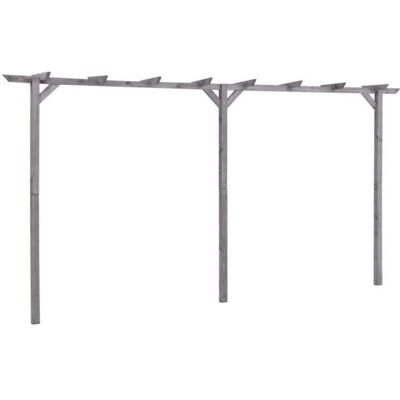 vidaXL - Pergola de jardin Grise 400x40x205 cm - Structure en bois - Publicité vidaXL - Pergola de jardin Grise 400x40x205 cm - Structure en bois - Publicité