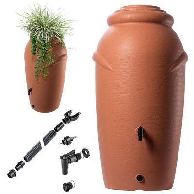 KADAX Réservoir deau de Pluie 210L Conteneur de Baril deau avec Ensemble de Pots de Robinet Marron - Publicité KADAX Réservoir deau de Pluie 210L Conteneur de Baril deau avec Ensemble de Pots de Robinet Marron - Publicité