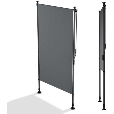 Juskys Store Vertical Barbados Gris 100x310 cm - Brise-vue protection solaire extensible sans perçage Gris - Publicité Juskys Store Vertical Barbados Gris 100x310 cm - Brise-vue protection solaire extensible sans perçage Gris - Publicité