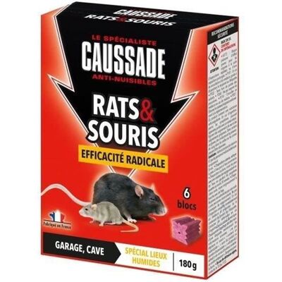Caussade CARSBL180 Anti-nuisibles Rats & Souris Efficacite Radicale - 6 Blocs pour Garage et Cave Lieux Humides Vert - Publicité Caussade CARSBL180 Anti-nuisibles Rats & Souris Efficacite Radicale - 6 Blocs pour Garage et Cave Lieux Humides Vert - Publicité