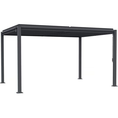 Pergola bioclimatique autoportante avec lames orientables Howard - 3 x 4 m - Gris Gris - Publicité Pergola bioclimatique autoportante avec lames orientables Howard - 3 x 4 m - Gris Gris - Publicité