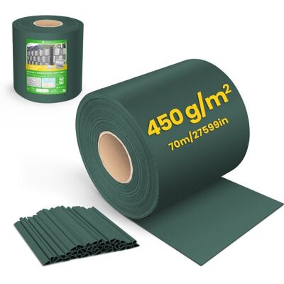 VOUNOT Telo Frangivista PVC Verde - 19cm x 70m - Écran d'intimité de jardin - Publicité VOUNOT Telo Frangivista PVC Verde - 19cm x 70m - Écran d'intimité de jardin - Publicité
