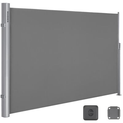 SONGMICS Brise-Vue en Aluminium Extensible 160 x 400 cm Protection Solaire occultant pour Balcon terrasse Jardin Gris Gris - Publicité SONGMICS Brise-Vue en Aluminium Extensible 160 x 400 cm Protection Solaire occultant pour Balcon terrasse Jardin Gris Gris - Publicité