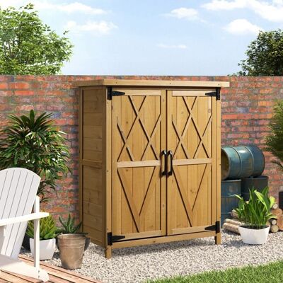 Generic Abri de jardin armoire de jardin 3 étagères 2 portes toit bitumé étanche bois sapin 75 x 40 x 90 cm jaune Jaune - Publicité Generic Abri de jardin armoire de jardin 3 étagères 2 portes toit bitumé étanche bois sapin 75 x 40 x 90 cm jaune Jaune - Publicité