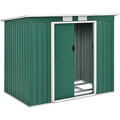 Juskys - M 4 M³ - Vert - Metal Shed - Publicité Juskys - M 4 M³ - Vert - Metal Shed - Publicité
