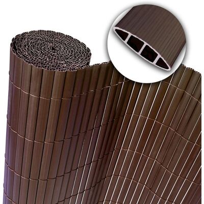 KARAT Canisse double face PVC Marron 150 x 500 cm Marron - Publicité KARAT Canisse double face PVC Marron 150 x 500 cm Marron - Publicité
