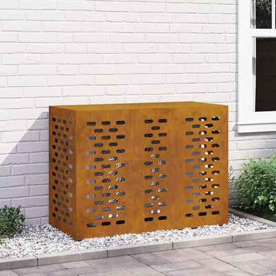 VIDAXL Couvercle de climatiseur 110x50x80 cm en acier résistant aux intempéries Marron - Publicité VIDAXL Couvercle de climatiseur 110x50x80 cm en acier résistant aux intempéries Marron - Publicité
