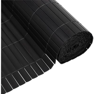 Canisse PVC double face - NATURE - 1 x 3 m - 1600 g/m² - Occultant 4/5 - Anti-UV - Anthracite Gris - Publicité Canisse PVC double face - NATURE - 1 x 3 m - 1600 g/m² - Occultant 4/5 - Anti-UV - Anthracite Gris - Publicité