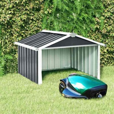 VIDAXL SALE 2026 Garage pour robot tondeuse Anthracite - Abri pour robot de jardin 92x97x63cm Acier galvanisé Anthracite PRO619866408 Gris - Publicité VIDAXL SALE 2026 Garage pour robot tondeuse Anthracite - Abri pour robot de jardin 92x97x63cm Acier galvanisé Anthracite PRO619866408 Gris - Publicité