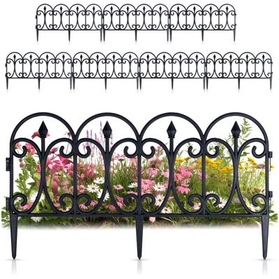 Clôture de Jardin Vilde - 8 Palissades Modulaires - 480 cm x 33 cm - Noir Noir - Publicité Clôture de Jardin Vilde - 8 Palissades Modulaires - 480 cm x 33 cm - Noir Noir - Publicité