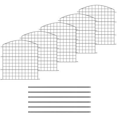 WOLTU Clôture de Jardin Clôture Décorative en Grille 5 Panneaux Métalliques en Forme Arche supérieure Noir 78x70cm Noir - Publicité WOLTU Clôture de Jardin Clôture Décorative en Grille 5 Panneaux Métalliques en Forme Arche supérieure Noir 78x70cm Noir - Publicité