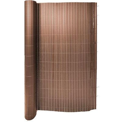 KARAT Brise Vue PVC Paravent Palissade Marron 120 x 300 cm Marron - Publicité KARAT Brise Vue PVC Paravent Palissade Marron 120 x 300 cm Marron - Publicité