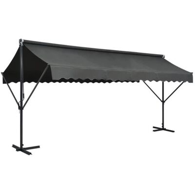 vidaXL Auvent sur pied 500 x 300 cm Anthracite Gris - Publicité vidaXL Auvent sur pied 500 x 300 cm Anthracite Gris - Publicité