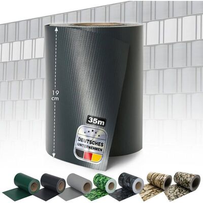 KARAT Bandes Brise-Vue 35 mètres Occultant Clips de Fixation Inclus Anthracite 19 cm x 35 m Noir - Publicité KARAT Bandes Brise-Vue 35 mètres Occultant Clips de Fixation Inclus Anthracite 19 cm x 35 m Noir - Publicité
