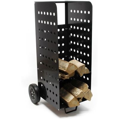 Wiltec Chariot porte-bûches XL – 360 x 530 x 1060 mm avec Roues XL stables caoutchoutées – pour Stockage Empilage Transport de Bois Noir - Publicité Wiltec Chariot porte-bûches XL – 360 x 530 x 1060 mm avec Roues XL stables caoutchoutées – pour Stockage Empilage Transport de Bois Noir - Publicité