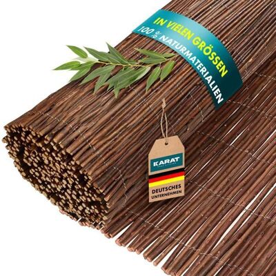 KARAT Canisse en Saule 90 x 300 cm Brise-vue 100% naturel Clôture Marron - Publicité KARAT Canisse en Saule 90 x 300 cm Brise-vue 100% naturel Clôture Marron - Publicité