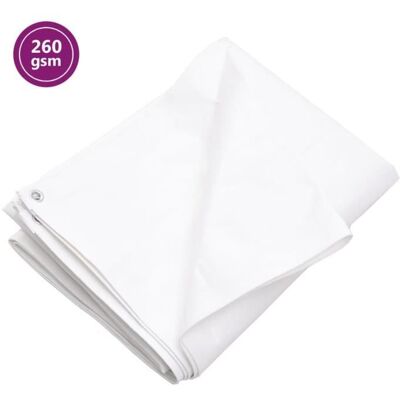 vidaXL Tarp Blanc 6x10m Imperméable - Couverture - Publicité vidaXL Tarp Blanc 6x10m Imperméable - Couverture - Publicité