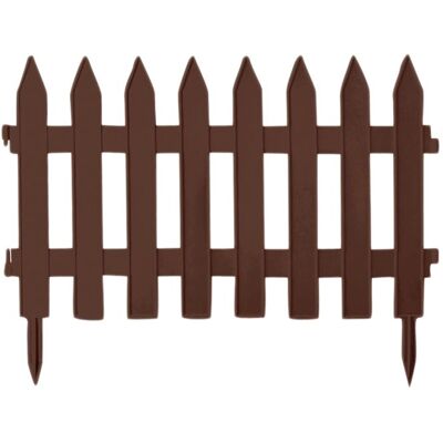 Petite clôture de jardin - IPŁSU2 R222 - marron - 35 m - PVC système KLIK Marron - Publicité Petite clôture de jardin - IPŁSU2 R222 - marron - 35 m - PVC système KLIK Marron - Publicité