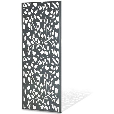 TERRE JARDIN Panneau décoratif extérieur métal 160x60 cm claustra brise-vue acier galvanisé motif floral fixation mur/sol - gris Gris - Publicité TERRE JARDIN Panneau décoratif extérieur métal 160x60 cm claustra brise-vue acier galvanisé motif floral fixation mur/sol - gris Gris - Publicité