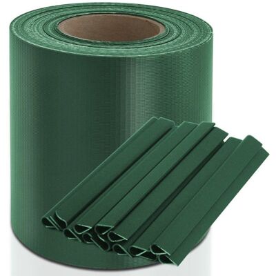 KARAT Écran dintimité PVCBandes Brise-VueRouleau de 35 mètres Occultant 20 Clips de Fixation InclusVert Vert - Publicité KARAT Écran dintimité PVCBandes Brise-VueRouleau de 35 mètres Occultant 20 Clips de Fixation InclusVert Vert - Publicité
