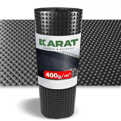 KARAT Membrane de fondation et soubassement alvéolée avec drainage 400 g/m² potager surélevé découpable 50 x 2000 cm Noir - Publicité KARAT Membrane de fondation et soubassement alvéolée avec drainage 400 g/m² potager surélevé découpable 50 x 2000 cm Noir - Publicité