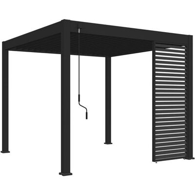 Panneau brise-vue - OMBREA - Ventelles horizontales - 1 m - Aluminium - Anthracite Gris - Publicité Panneau brise-vue - OMBREA - Ventelles horizontales - 1 m - Aluminium - Anthracite Gris - Publicité