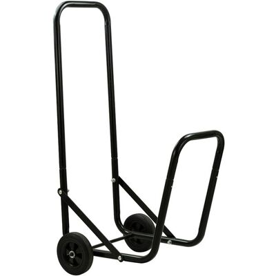 TERRE JARDIN Chariot porte-bûches extérieur Noir - Publicité TERRE JARDIN Chariot porte-bûches extérieur Noir - Publicité