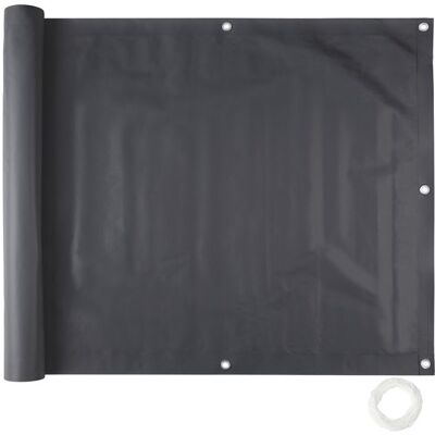 Brise-vue - TECTAKE - Panneau en PVC avec œillets renforcés en métal pour balcon et jardin 600 x 90 cm - Noir Noir - Publicité Brise-vue - TECTAKE - Panneau en PVC avec œillets renforcés en métal pour balcon et jardin 600 x 90 cm - Noir Noir - Publicité