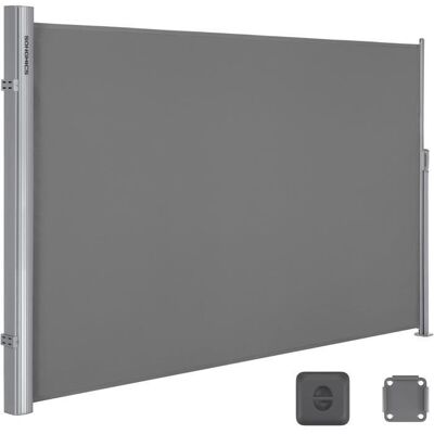Store Latéral Aluminium - SONGMICS - Rétractable - 180 x 400 cm - Brise-Vue - Gris Gris - Publicité Store Latéral Aluminium - SONGMICS - Rétractable - 180 x 400 cm - Brise-Vue - Gris Gris - Publicité