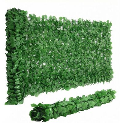 Wiltec Clôture pare-vue design Feuillage – 300 x 150 cm – en PE et plastique – Paravent extérieur comme Habillage de mur Brise-vue Vert - Publicité Wiltec Clôture pare-vue design Feuillage – 300 x 150 cm – en PE et plastique – Paravent extérieur comme Habillage de mur Brise-vue Vert - Publicité