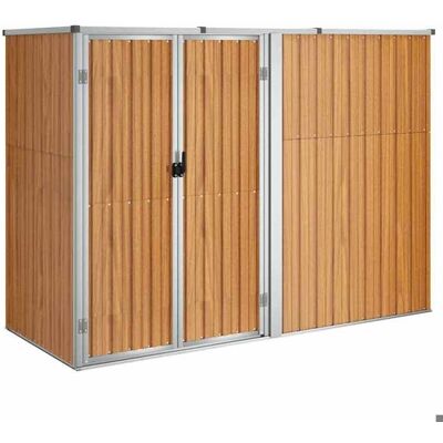 VIDAXL (SOLDES SEPT)Abri de jardin/Garage - ROUMEI - Armoire et Mur Abri à outils de jardin marron 225x89x161 cm acier galvanisé &7751075 Marron - Publicité VIDAXL (SOLDES SEPT)Abri de jardin/Garage - ROUMEI - Armoire et Mur Abri à outils de jardin marron 225x89x161 cm acier galvanisé &7751075 Marron - Publicité