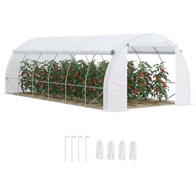 Serre de Jardin Outsunny 18m² - Acier Galvanisé, UV - Publicité Serre de Jardin Outsunny 18m² - Acier Galvanisé, UV - Publicité