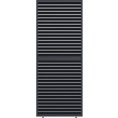 Panneau brise-vue - OMBREA - Ventelles horizontales mobiles - 1 m - Aluminium - Anthracite Gris - Publicité Panneau brise-vue - OMBREA - Ventelles horizontales mobiles - 1 m - Aluminium - Anthracite Gris - Publicité